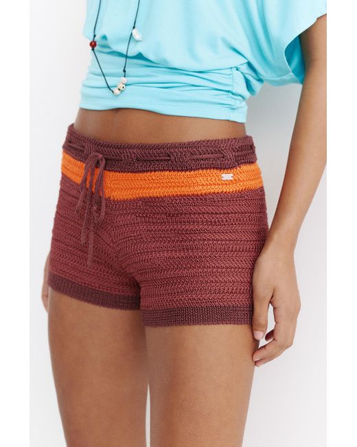 Pull&Bear Blue Crochet Knit Shorts