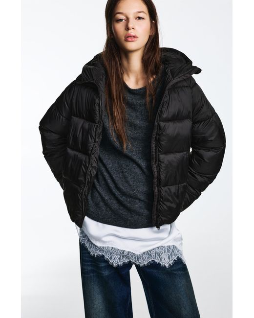 Pull&Bear Black Puffer Jacket