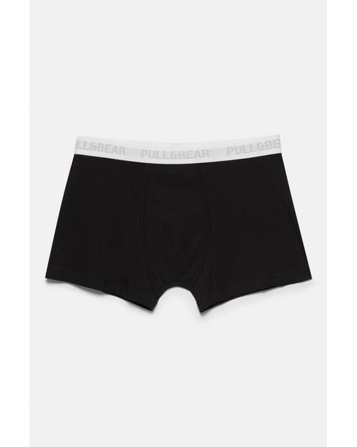 Pull&Bear Black Pack Of 3 Boxers for men