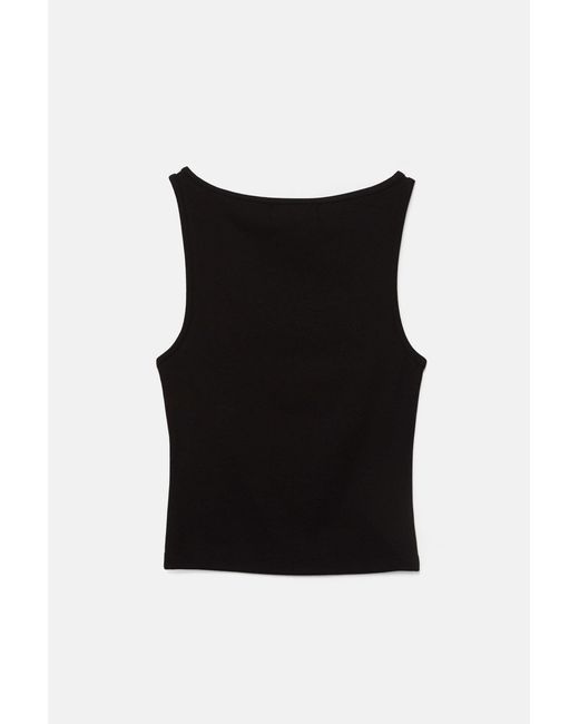 Pull&Bear Tanktop Met Boothals in het Blue