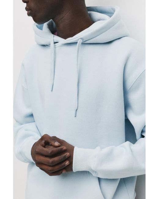 Pull&Bear Basic Hoodie in het Blue voor heren