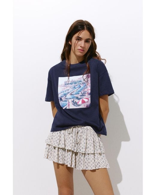 Pull&Bear Blue Slim Aarons T-Shirt