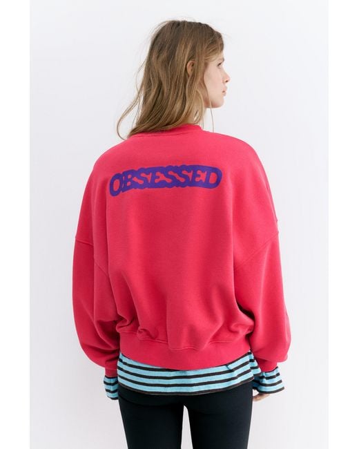 Pull&Bear Red Peanuts Snoopy Sweatshirt