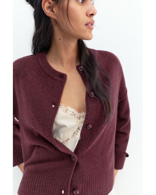 Pull&Bear Purple Soft Knit Cardigan