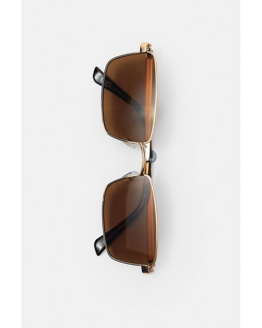Pull&Bear White Metallic Sunglasses for men