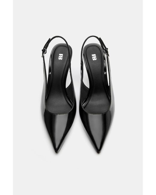 Pull&Bear Black Patent High-Heel Shoes