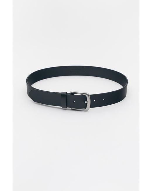 Pull&Bear Black 100% Leather Belt for men