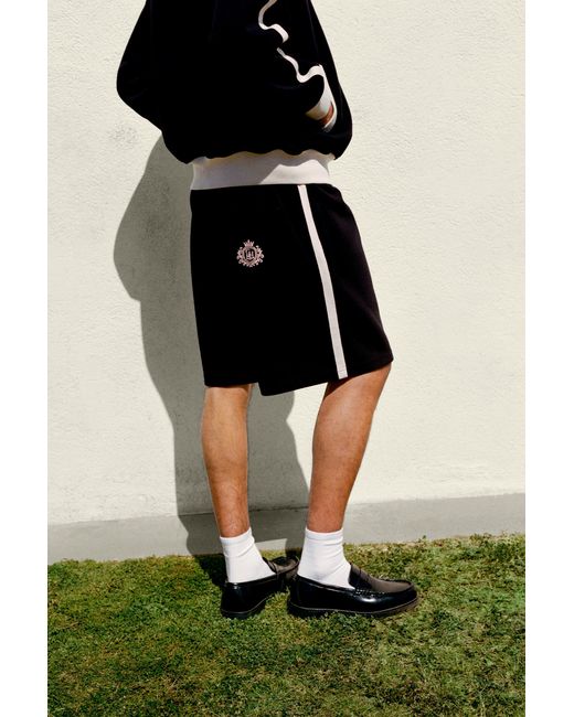 Pull&Bear Black Paneled Bermuda Shorts for men