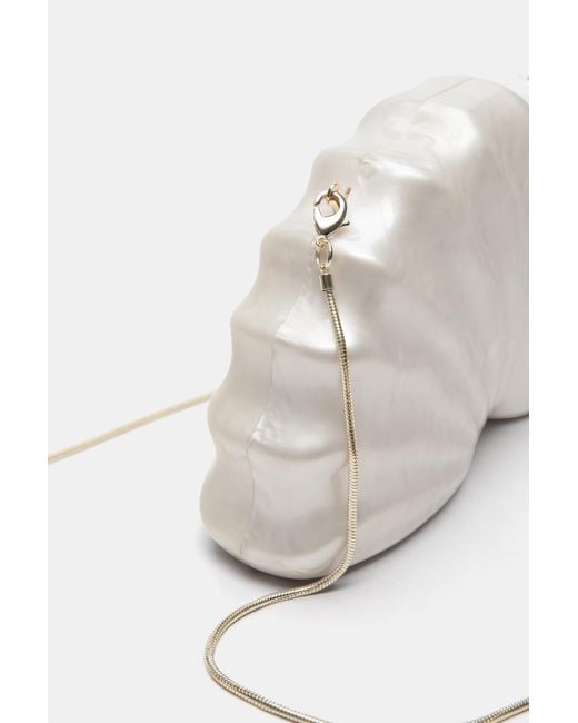 Pull&Bear Natural Shell Clutch Bag