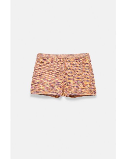 Pull&Bear Blue Space-Dye Knit Shorts