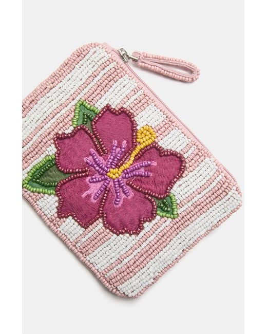 Pull&Bear Pink Geldbeutel Mit Blumenmuster