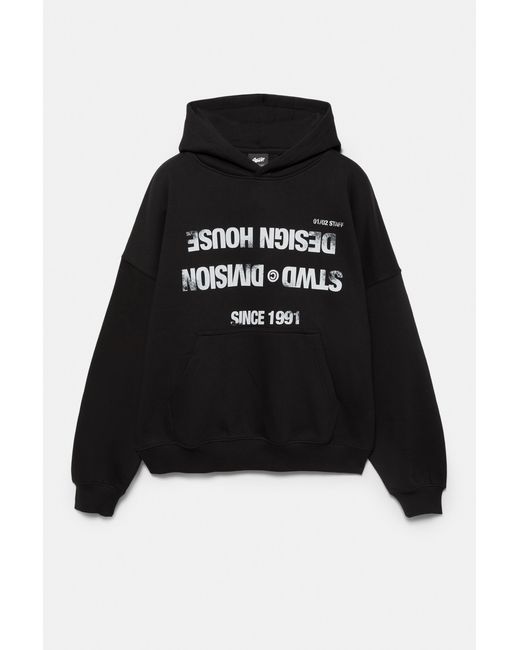 Pull&Bear Blue Stwd Division Hoodie for men