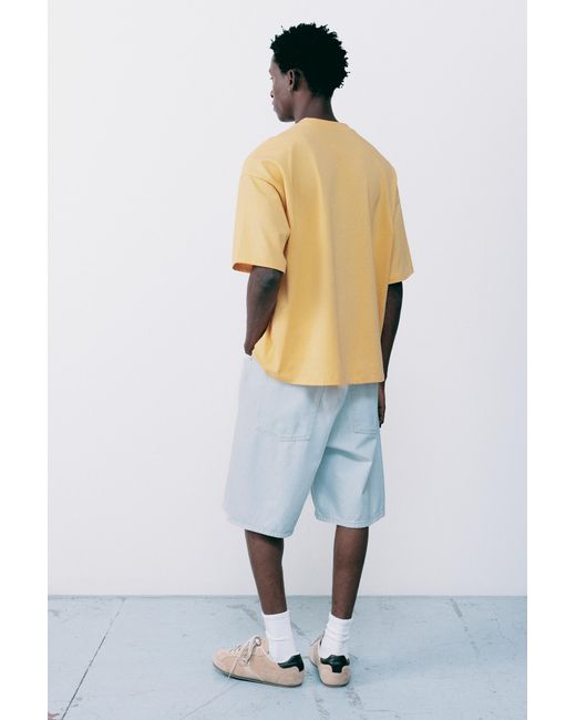 Pull&Bear Multicolor Relaxed Fit Embroidered T-Shirt for men