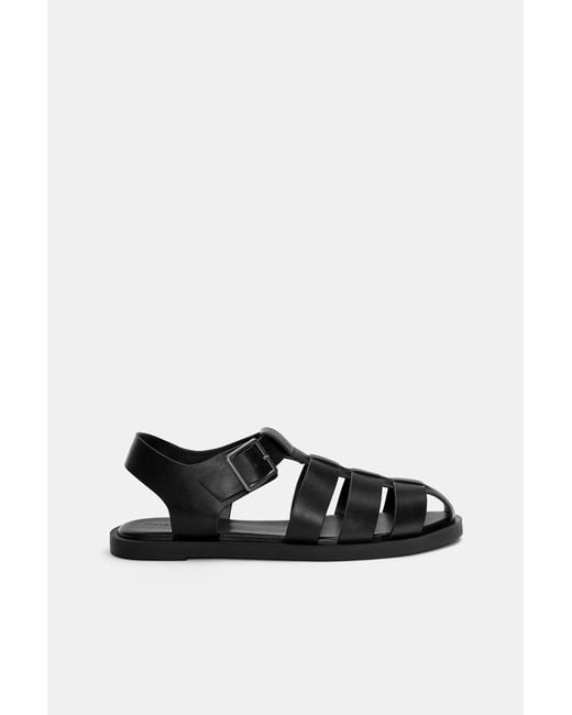 Pull&Bear White Cage Sandals for men