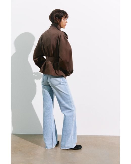 Pull&Bear Brown Short Belted Trench Coat