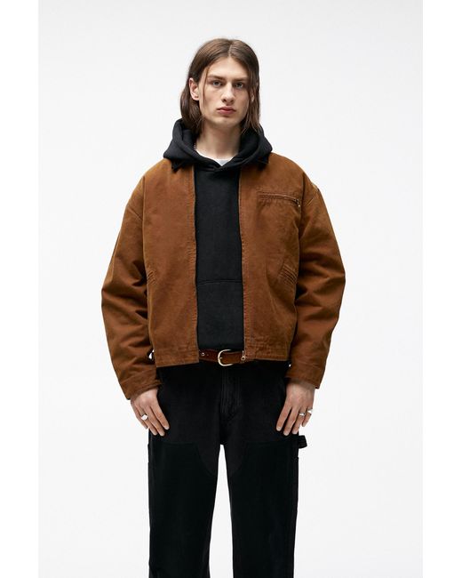 Pull&Bear Brown Jacket With Contrast Collar for men
