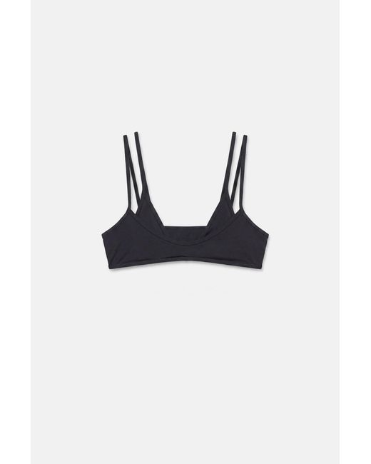 Pull&Bear Dubbele Bikinitop in het Black