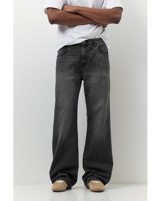 Pull&Bear Gray Flared Jeans for men