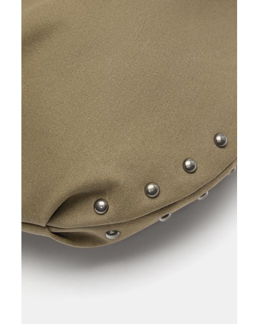 Pull&Bear Natural Ring Stud Tote Bag