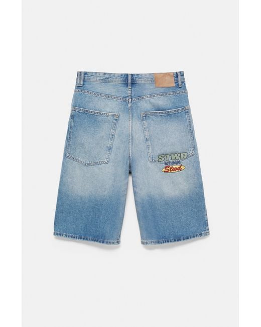 Pull&Bear Multicolor Skater Denim Bermuda Shorts for men