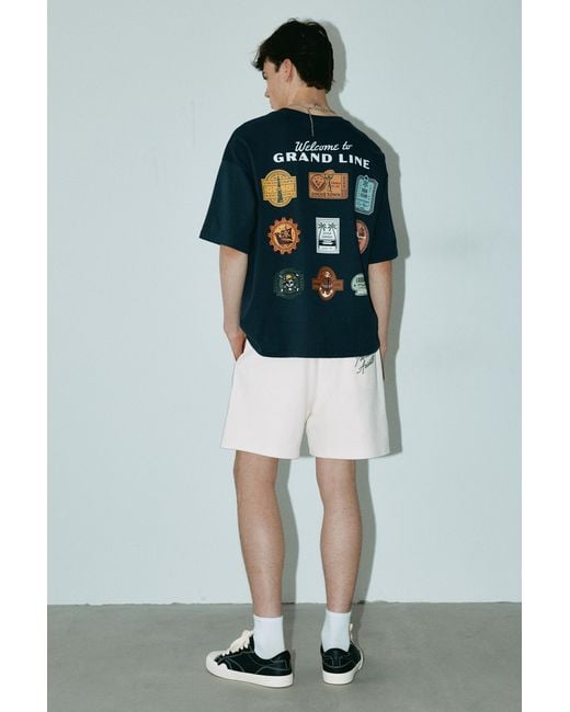 Pull&Bear Blue One Piece Jogger Shorts for men