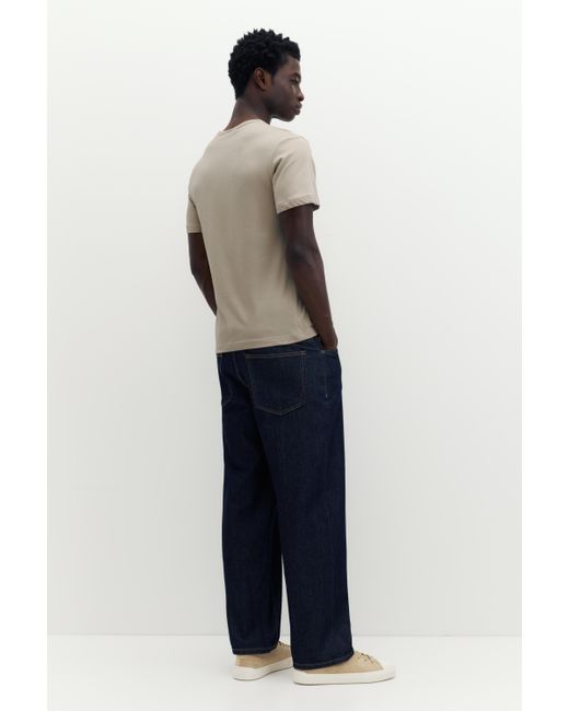 Pull&Bear Natural Slim Fit Basic T-Shirt for men