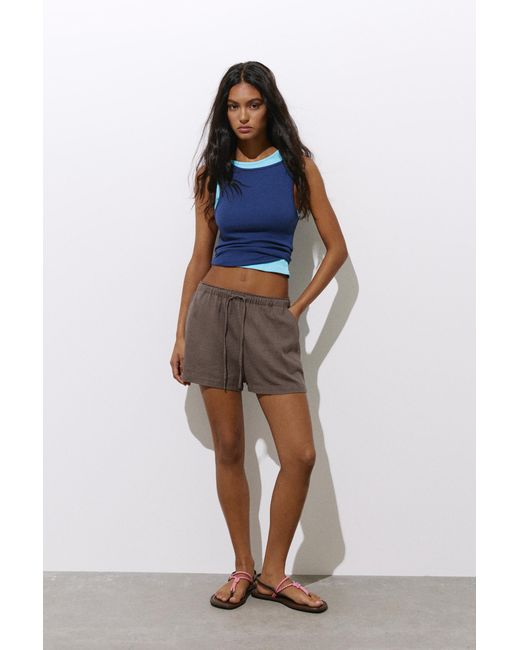 Pull&Bear Multicolor Linen Blend Shorts