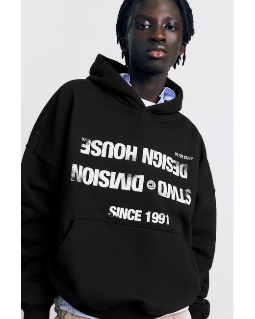 Pull&Bear Blue Stwd Division Hoodie for men