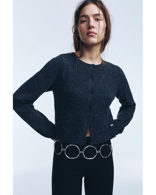 Pull&Bear Metallic Belt With Circles