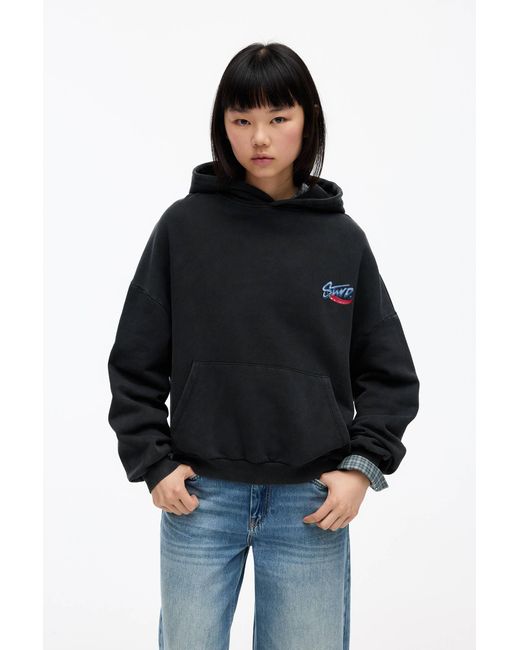 Pull&Bear Black Stwd Chilli Pepper Hoodie