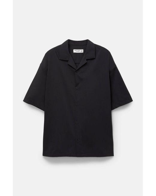 Pull&Bear Popelinhemd Mit Kurzen Ärmeln in Blue für Herren