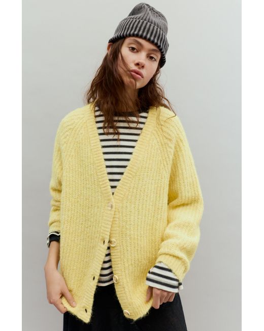 Pull&Bear Metallic Purl Knit Cardigan