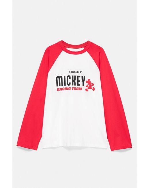 Pull&Bear Multicolor Disney X F1 Raglan Sleeve T-Shirt