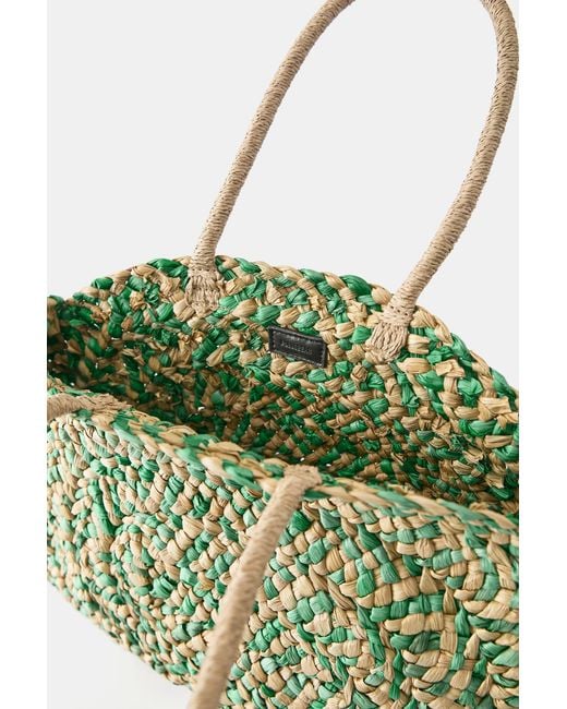 Pull&Bear Green Tote Bag