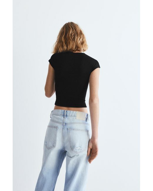 Pull&Bear Multicolor Fitted Short Sleeve T-Shirt