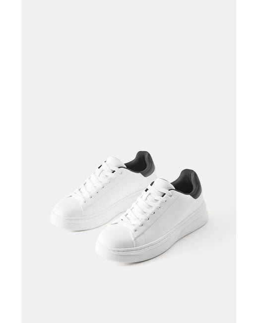 Pull&Bear White Chunky Casual Trainers for men