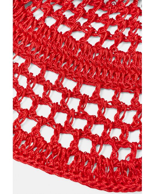 Basco All'Uncinetto di Pull&Bear in Red