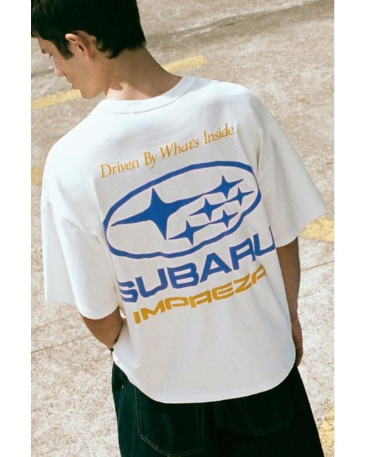 Pull&Bear Wit Subaru T-Shirt in het Gray voor heren