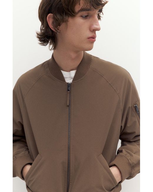 Pull&Bear Brown Lightweight Bomber Jacket for men