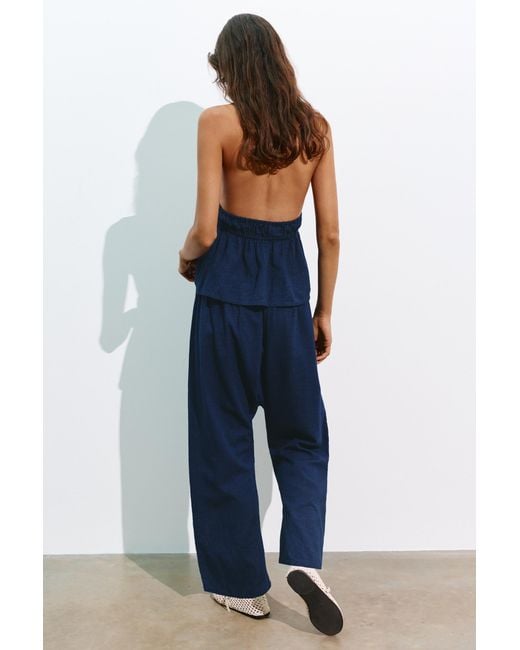 Pull&Bear Blue Fluid Baggy Jeans