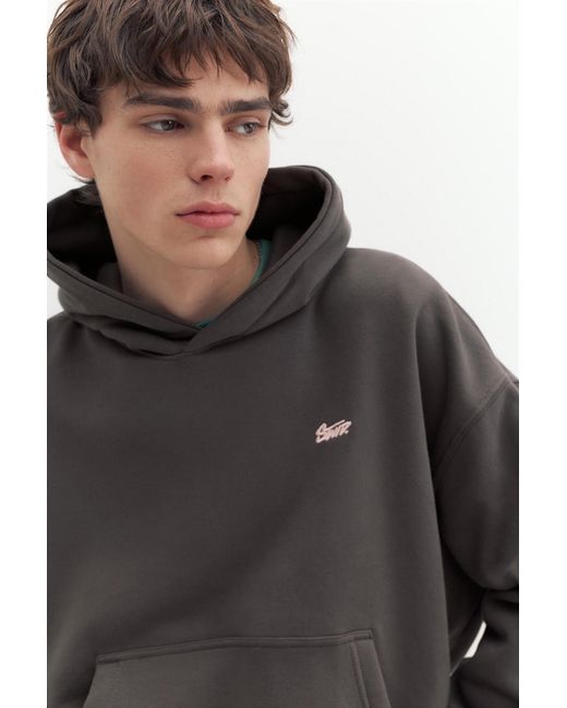 Pull&Bear Gray Stwd Boxy-Fit Hoodie for men