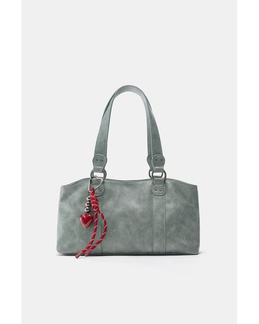 Pull&Bear Blue Embellished Shoulder Bag