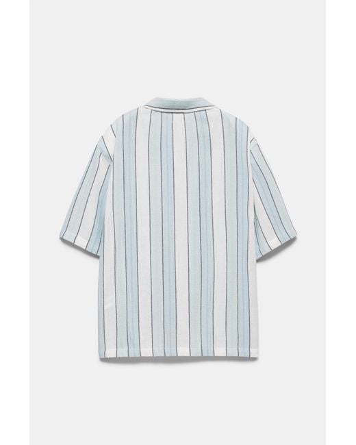 Pull&Bear Gestreept Rustiek Overhemd in het Gray voor heren