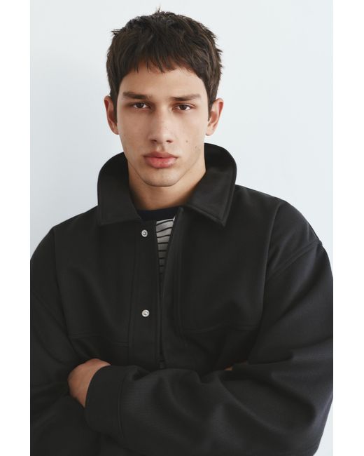 Pull&Bear Gray Textured Jacket for men