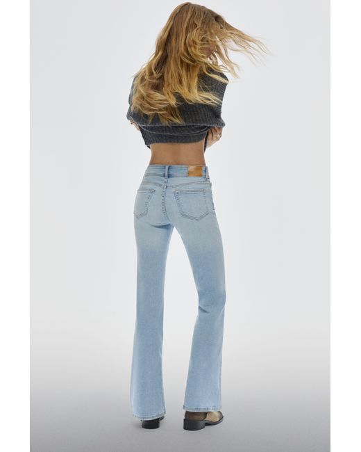 Pull&Bear Blue Low-Waist Bootcut Jeans