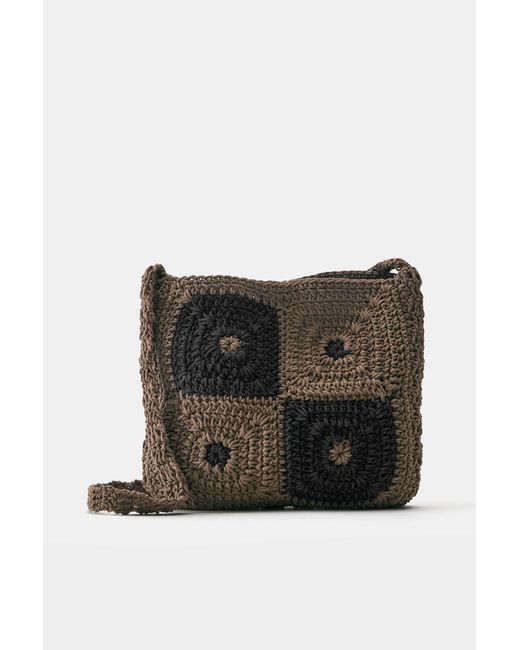 Borsa A Tracolla Crochet di Pull&Bear in Black da Uomo