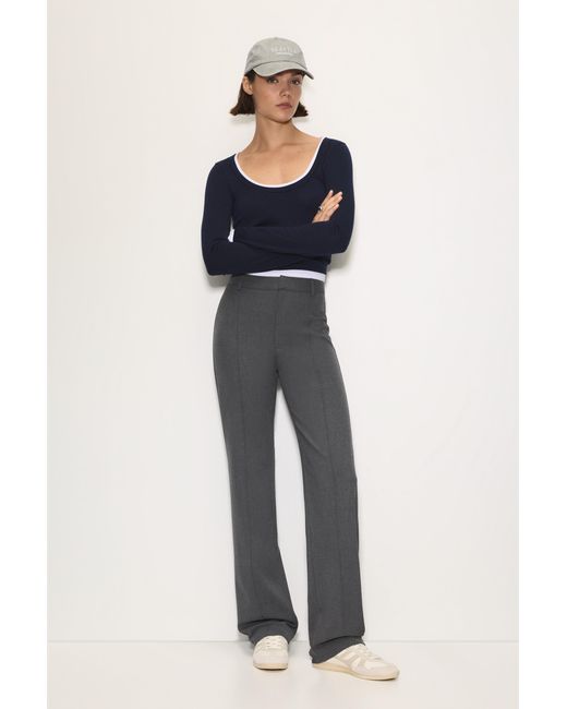 Pull&Bear Blue Smart Trousers With Seam Detail