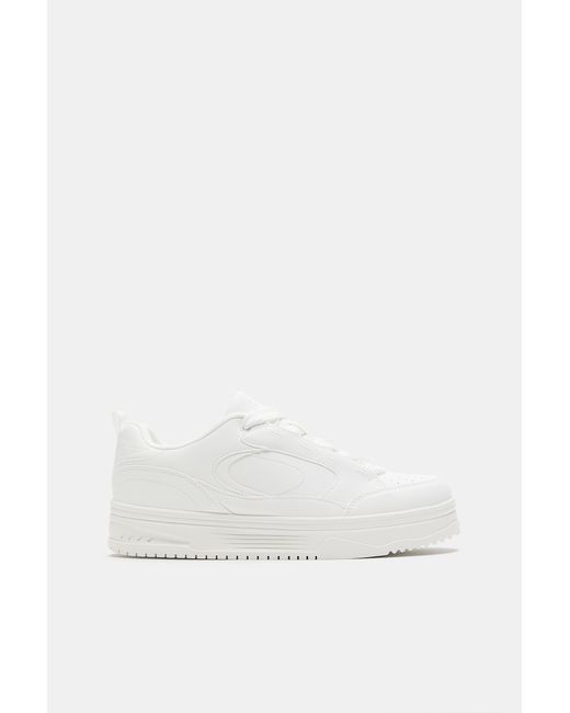 Pull&Bear White Stwd Trainers for men
