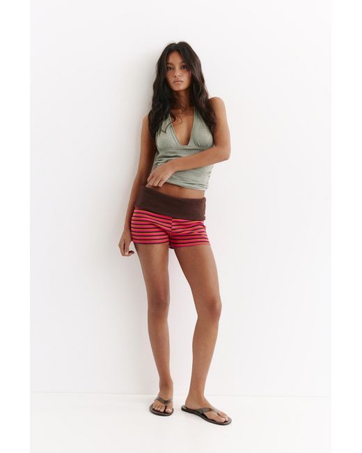 Pull&Bear Haltertop Met Strik in het Brown