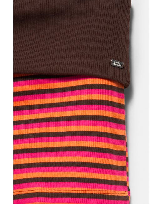 Short À Rayures En Maille Pull&Bear en coloris Red